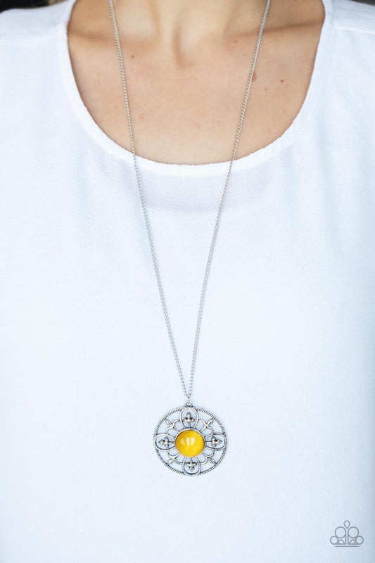 Celestial Compass - yellow - Paparazzi necklace