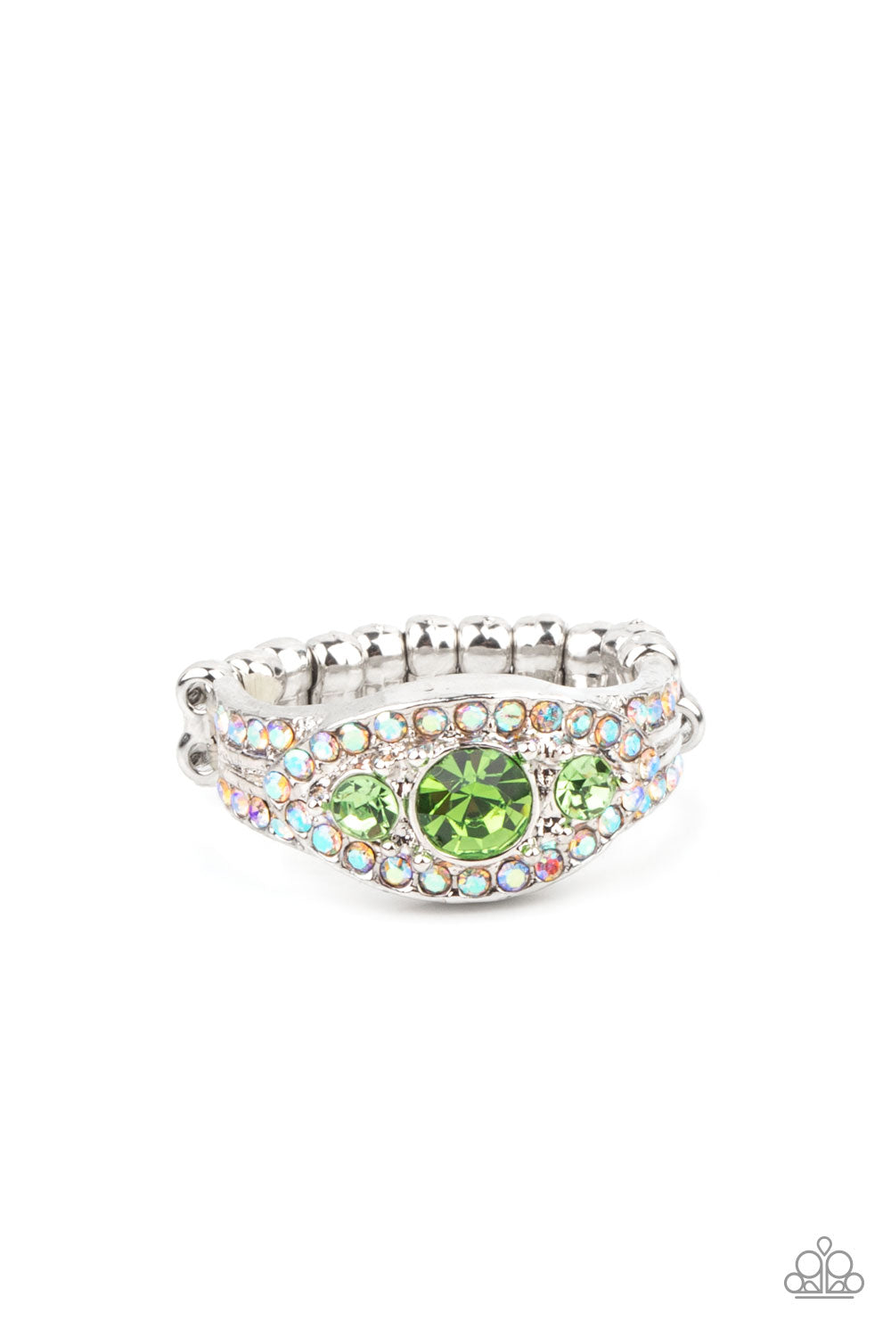 Celestial Crowns - green - Paparazzi ring