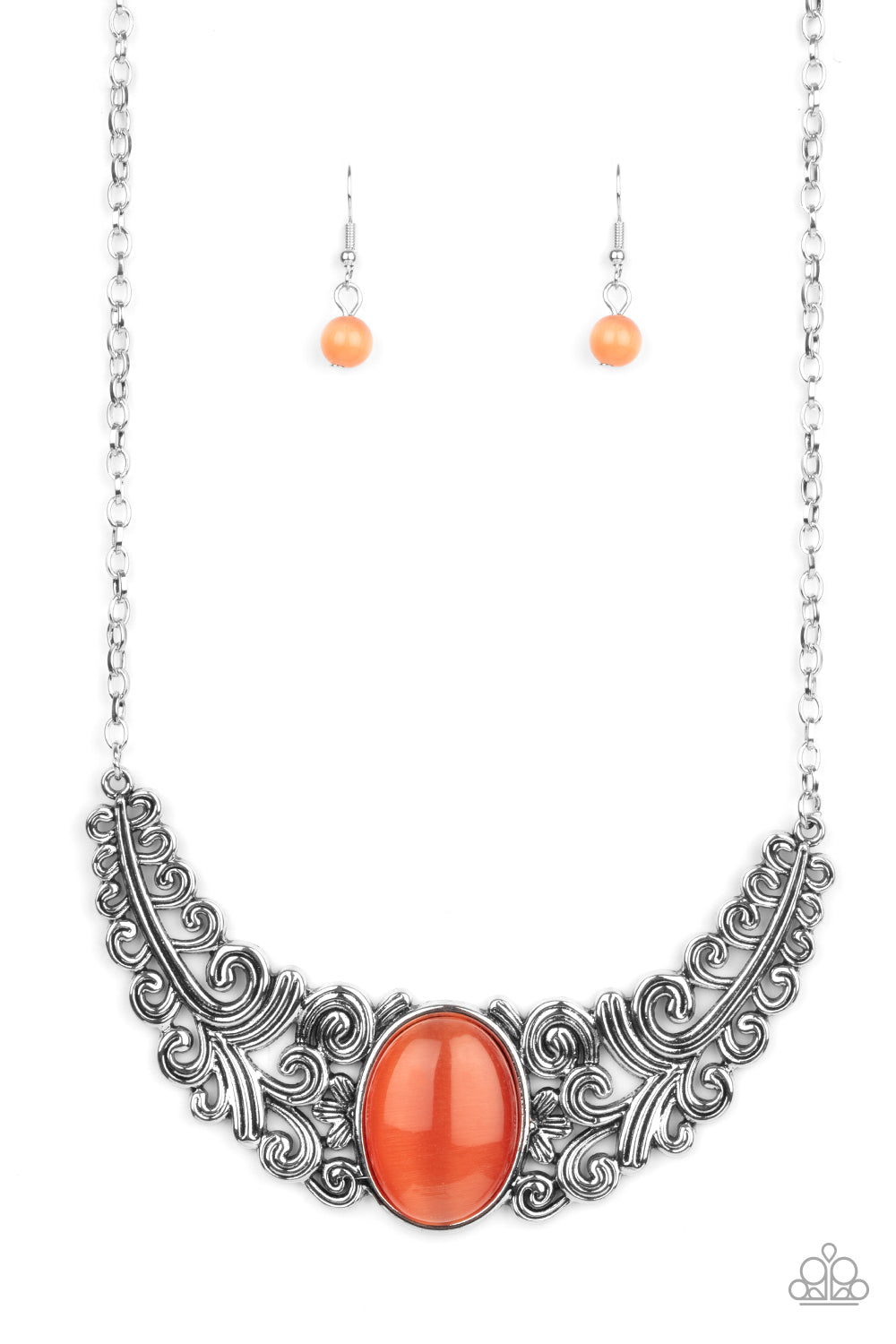 Celestial Eden - orange - Paparazzi necklace