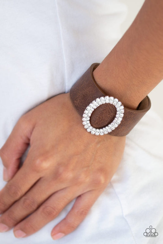 Center Stage Starlet-brown-Paparazzi bracelet
