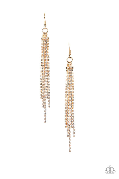 Center Stage Status - gold - Paparazzi earrings