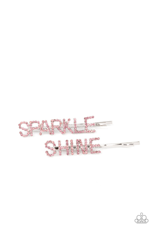Center of the SPARKLE-verse - pink - Paparazzi hair clip