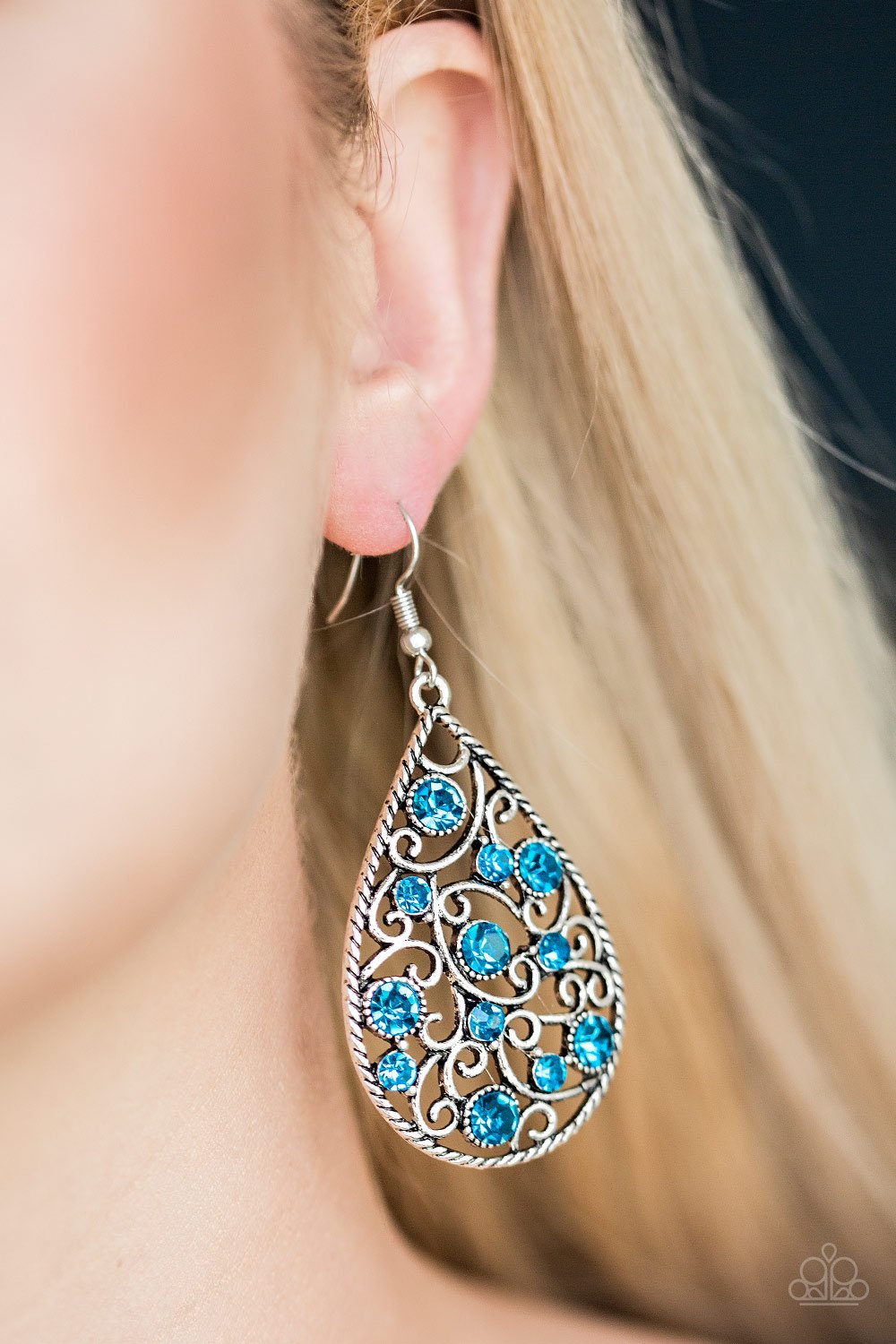 Certainly Courtier - blue - Paparazzi earrings