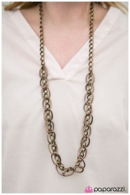 Chain of Command - Brass - Paparazzi necklace
