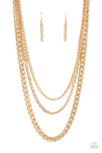 Chain of Champions - gold - Paparazzi necklace