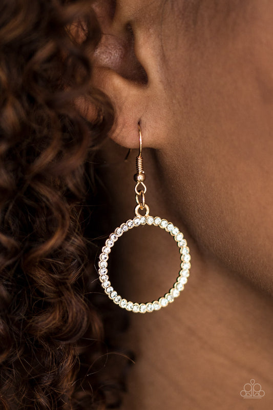 Champagne Chic - gold - Paparazzi earrings