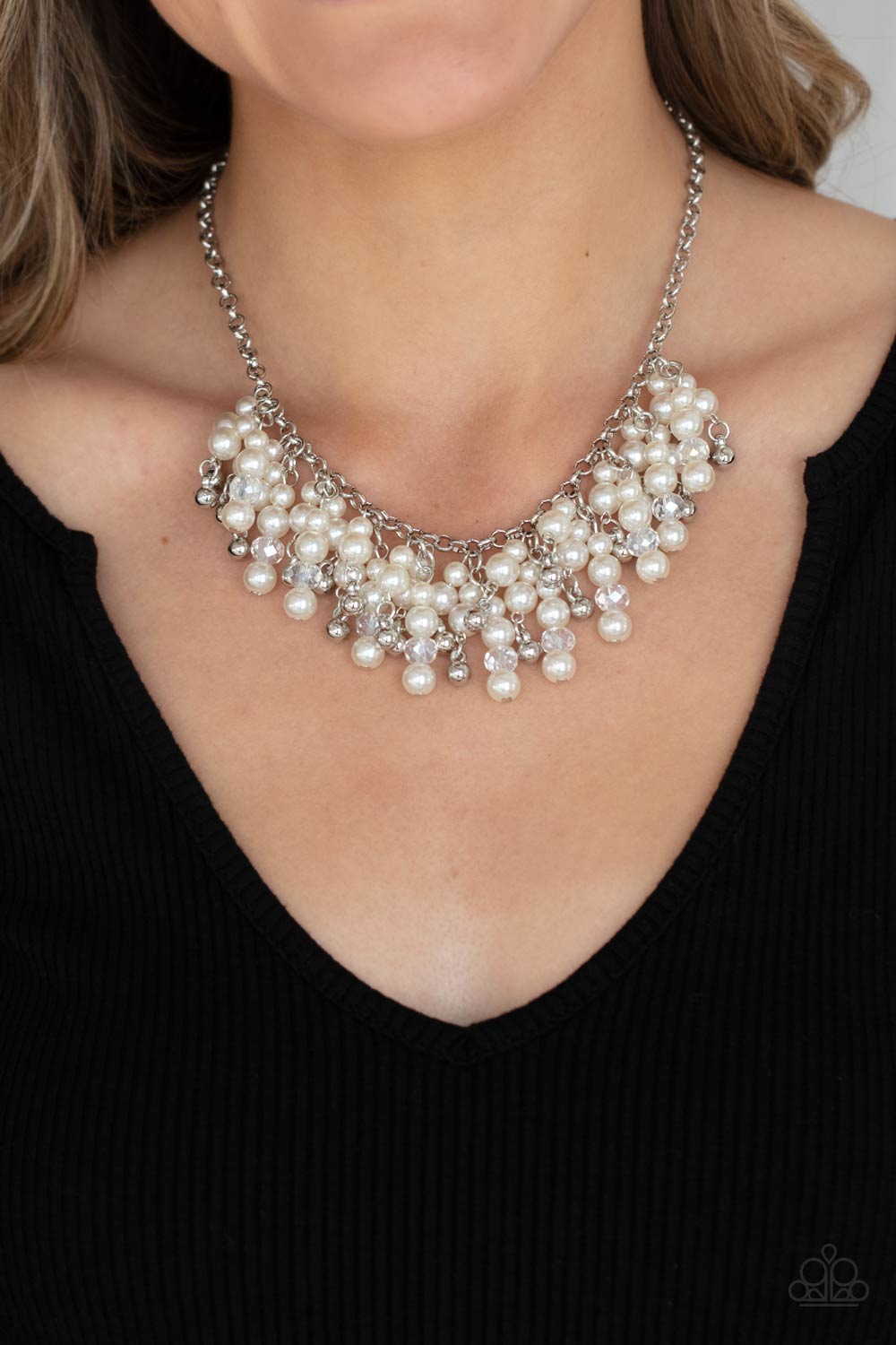 Champagne Dreams - white - Paparazzi necklace