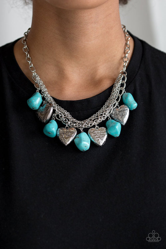 Change of Heart-blue-Paparazzi necklace