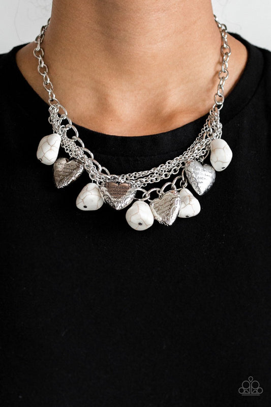 Change of Heart-white-Paparazzi necklace