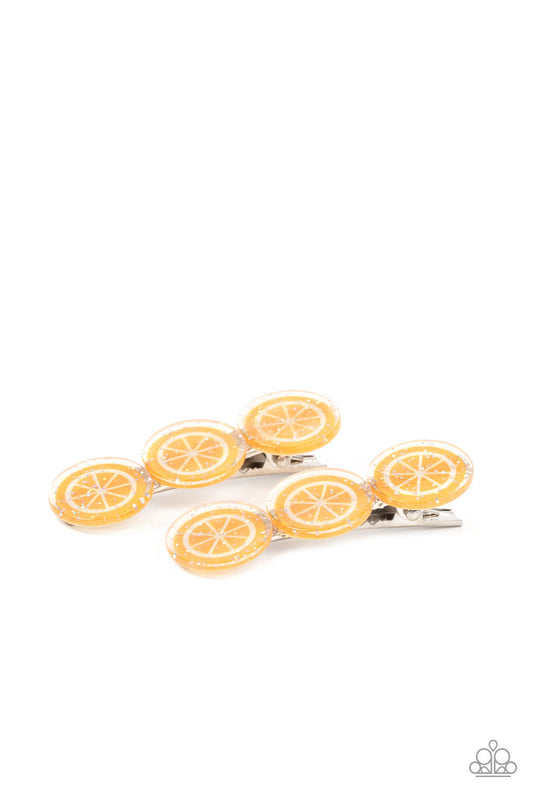 Charismatically Citrus - orange - Paparazzi hair clip