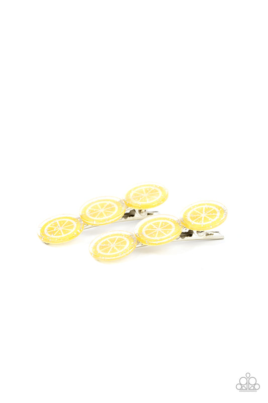 Charismatically Citrus - yellow - Paparazzi hair clip