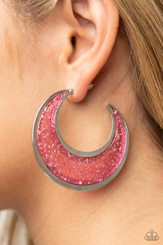 Charismatically Curvy - pink - Paparazzi earrings