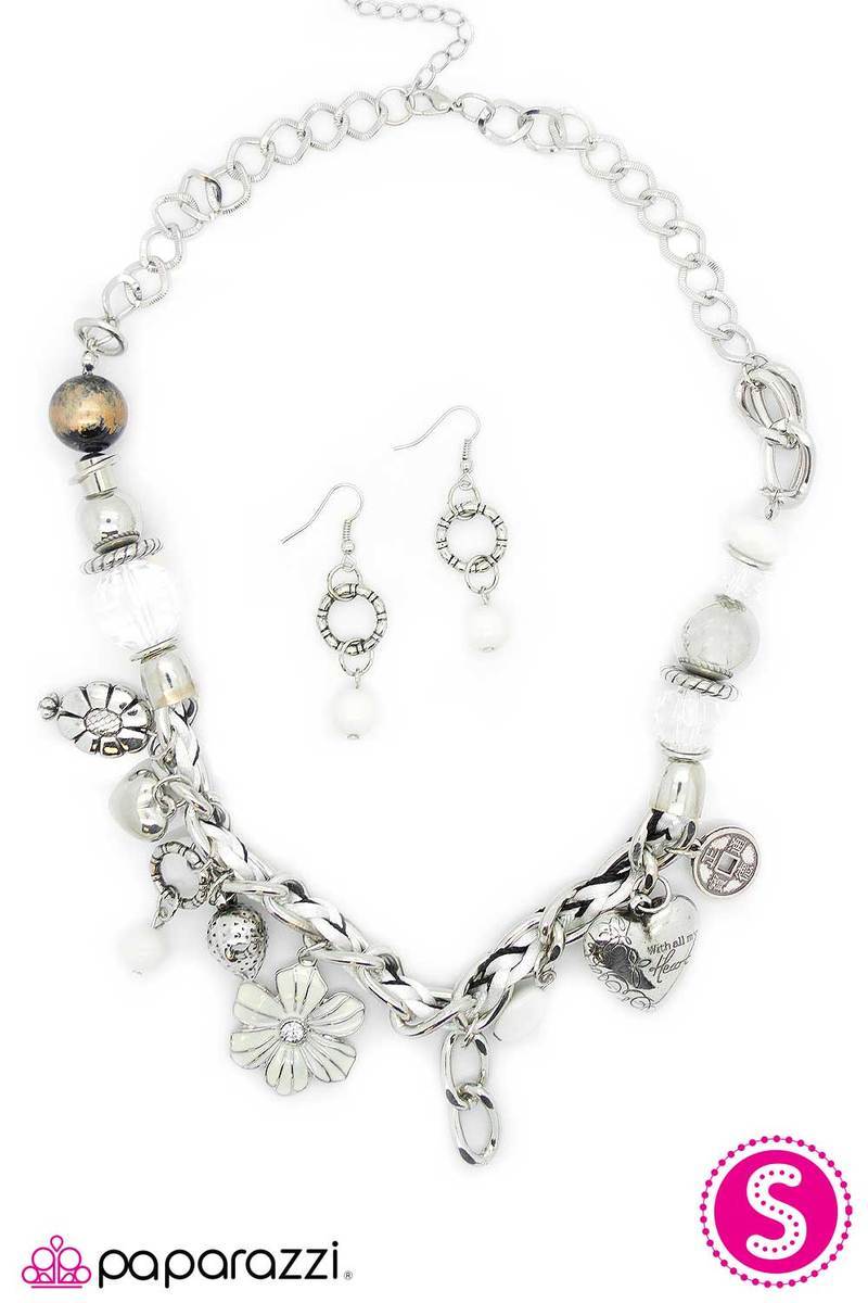 Charmed, I Am Sure-white-Paparazzi necklace