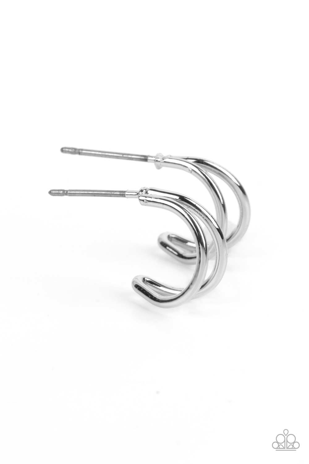 Charming Crescents - silver - Paparazzi earrings