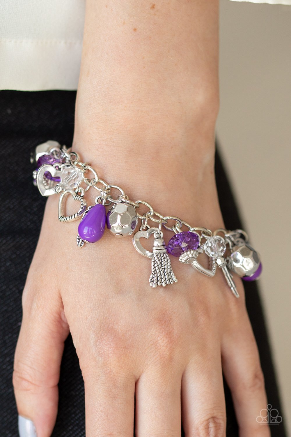 Charmingly Romantic-purple-Paparazzi bracelet