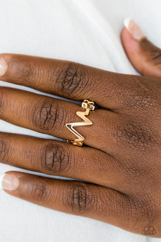 Check my Pulse - gold - Paparazzi ring