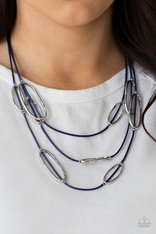 Check Your CORD-inates - blue - Paparazzi necklace
