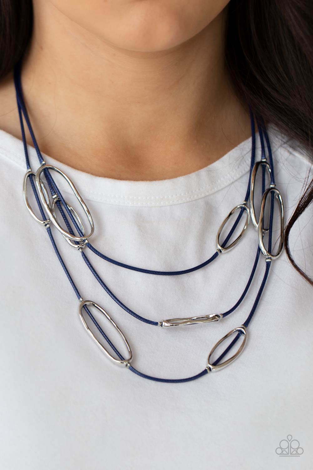 Check Your CORD-inates - blue - Paparazzi necklace