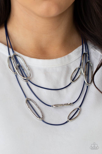 Check Your CORD-inates - blue - Paparazzi necklace