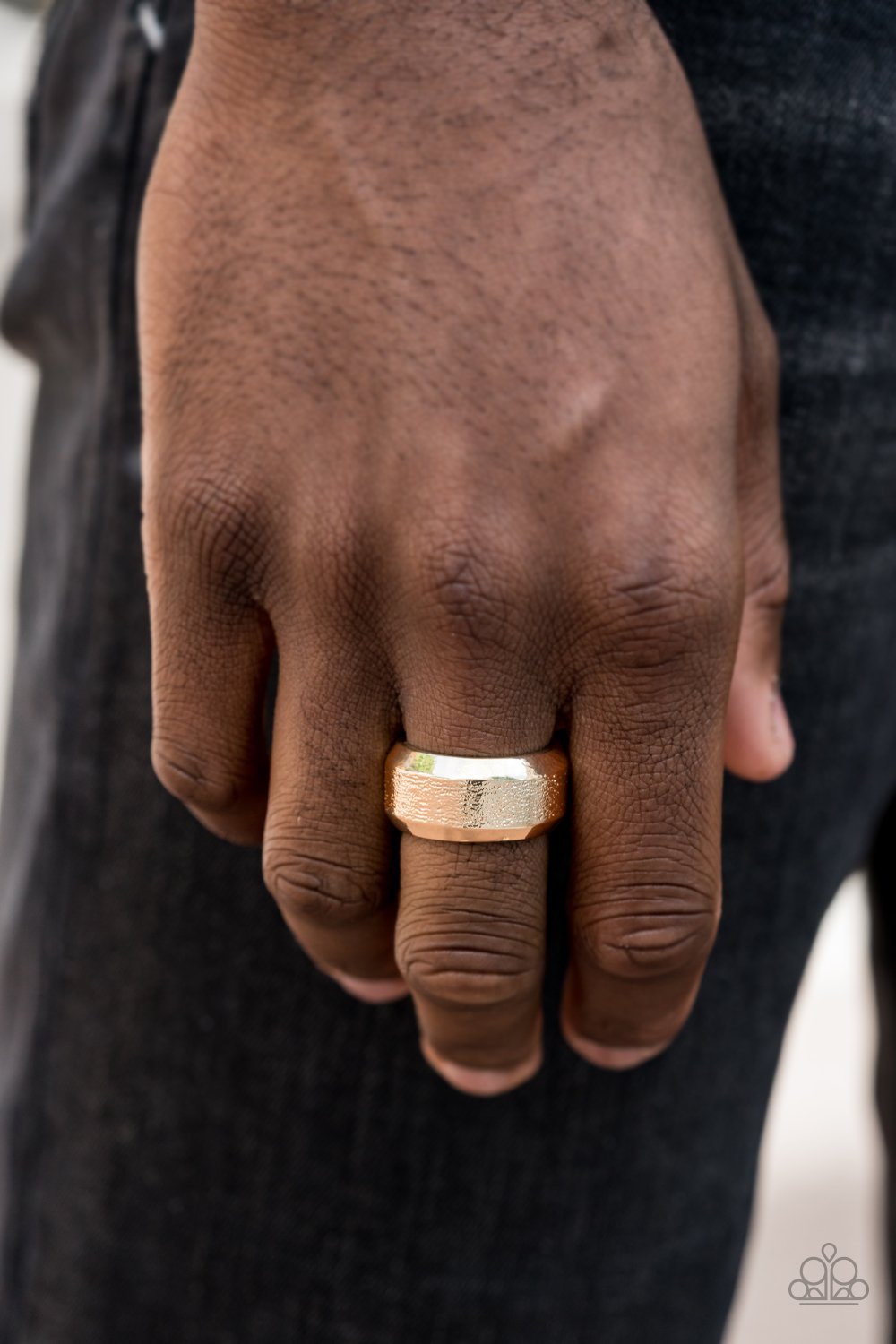 Checkmate-gold-Paparazzi Men's ring