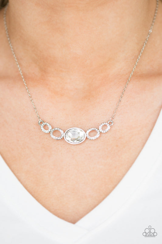 Cheers to Sparkle - white - Paparazzi necklace