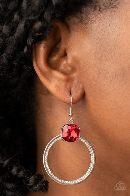 Cheers to Happily Ever After - red - Paparazzi earrings