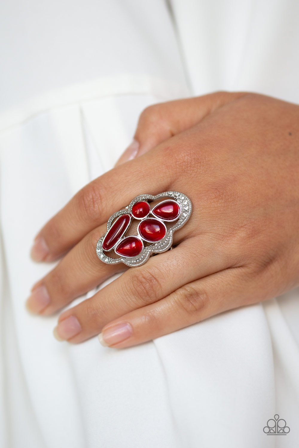 Cherished Collection-red-Paparazzi ring