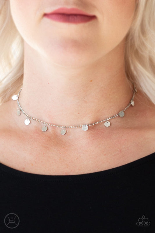 Chime a Little Brighter-silver CHOKER-Paparazzi necklace