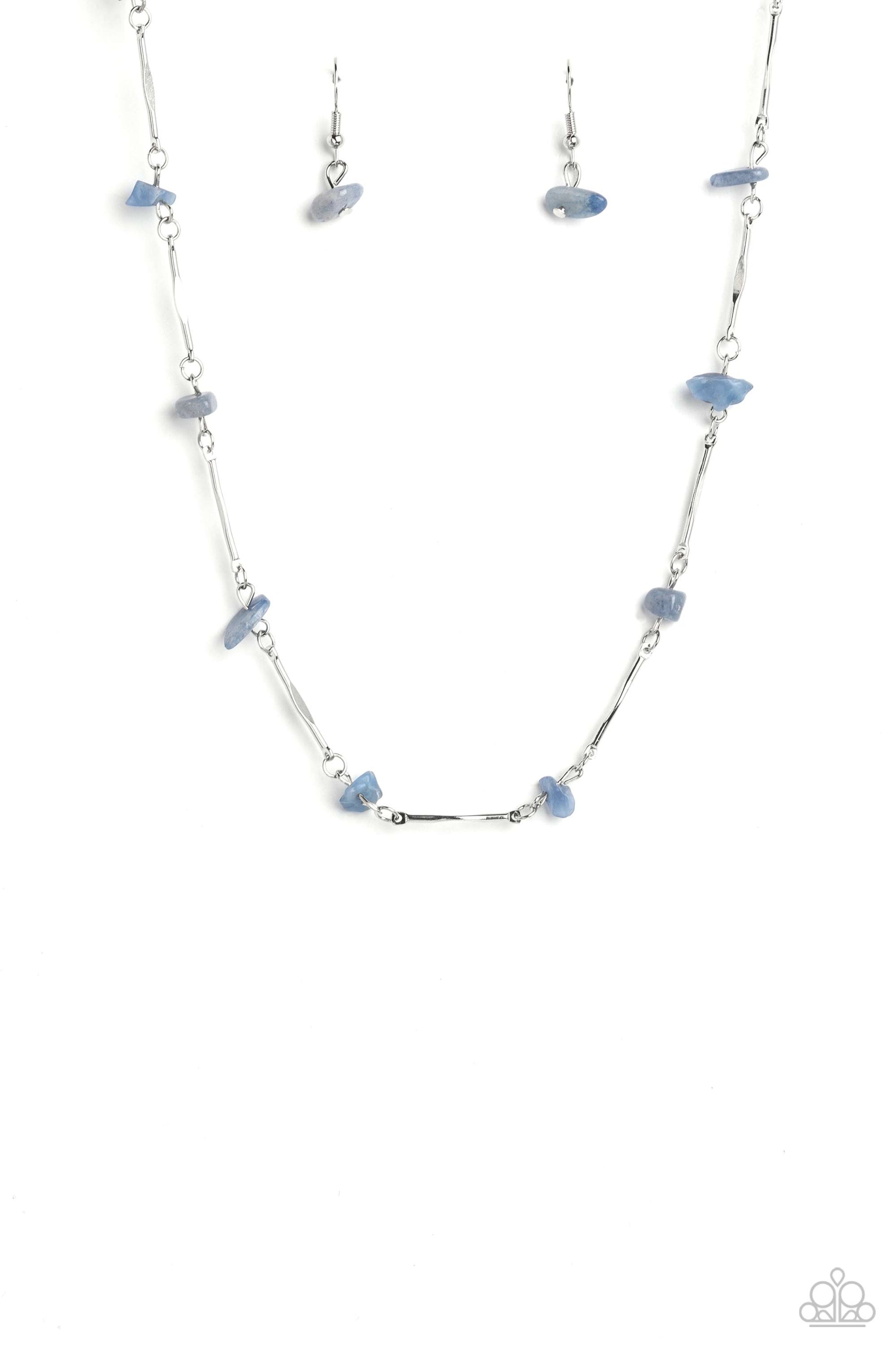 Chiseled Construction - blue - Paparazzi necklace