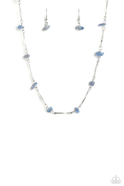 Chiseled Construction - blue - Paparazzi necklace
