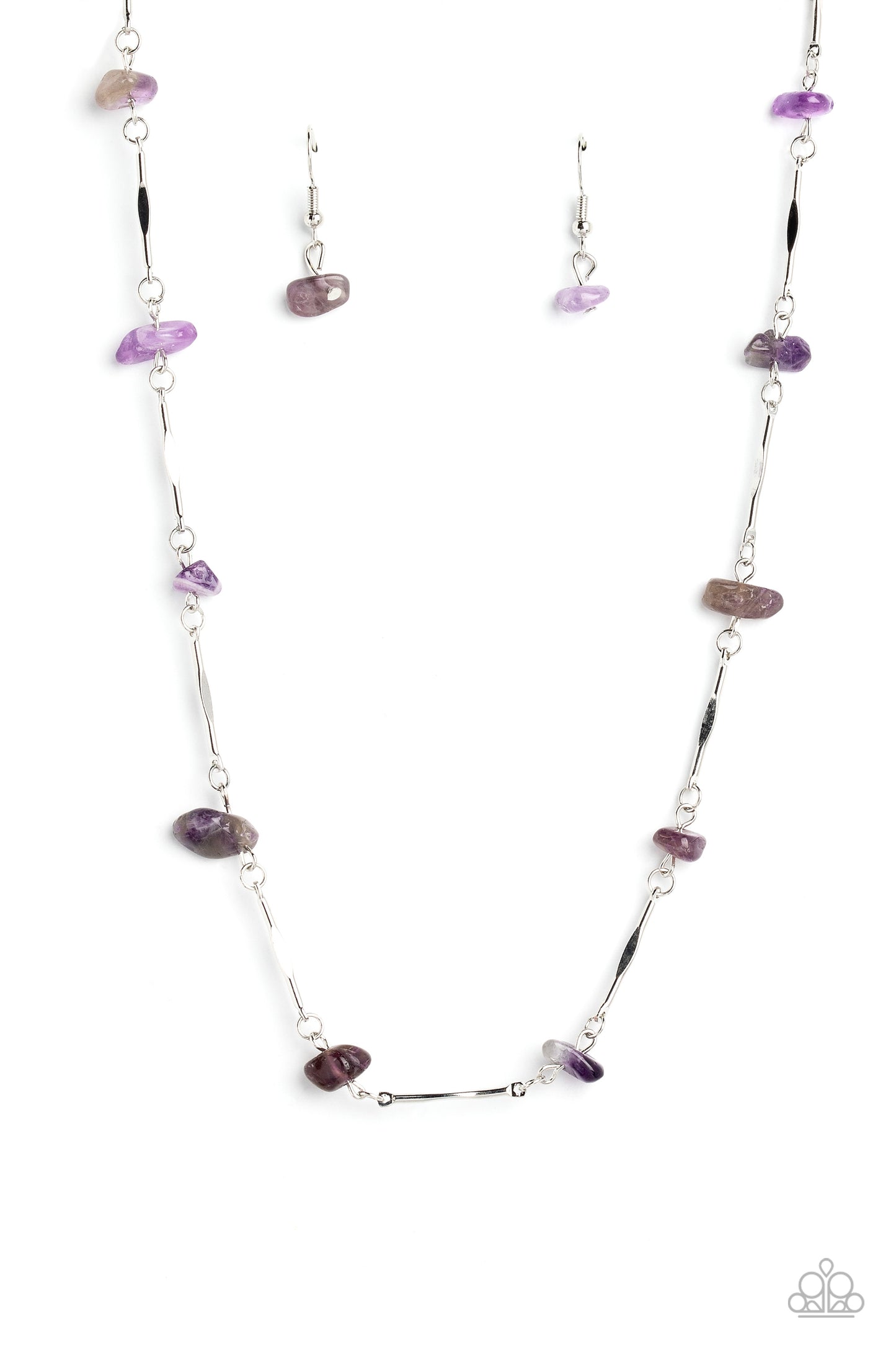 Chiseled Construction - purple - Paparazzi necklace