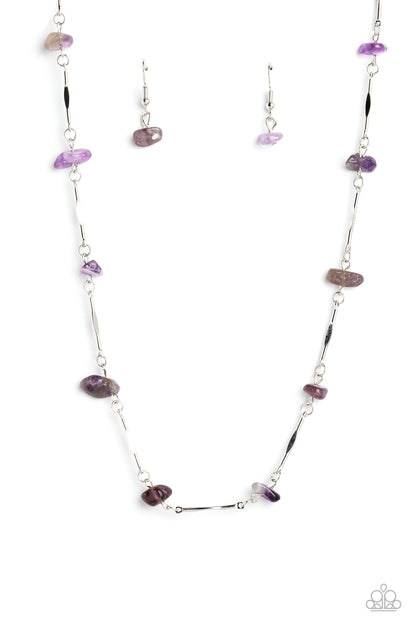 Chiseled Construction - purple - Paparazzi necklace