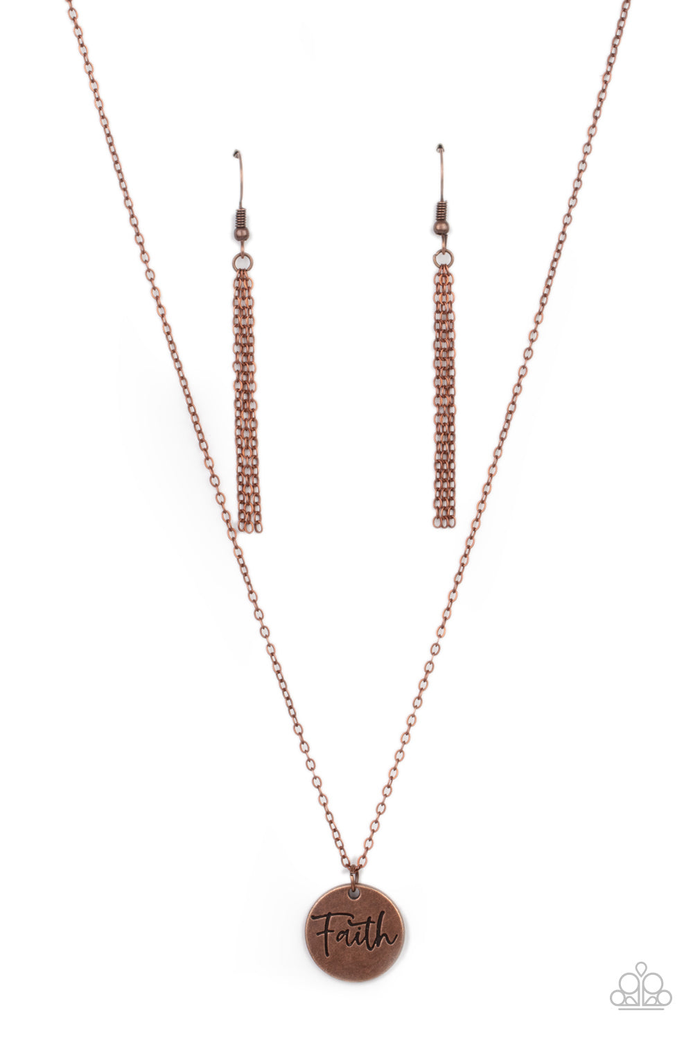 Choose Faith - copper - Paparazzi necklace