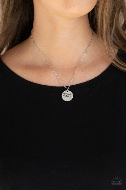 Choose Faith - silver - Paparazzi necklace