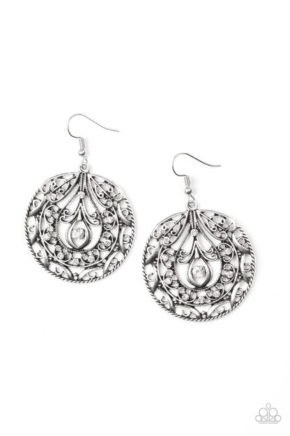 Choose to Sparkle - white - Paparazzi earrings