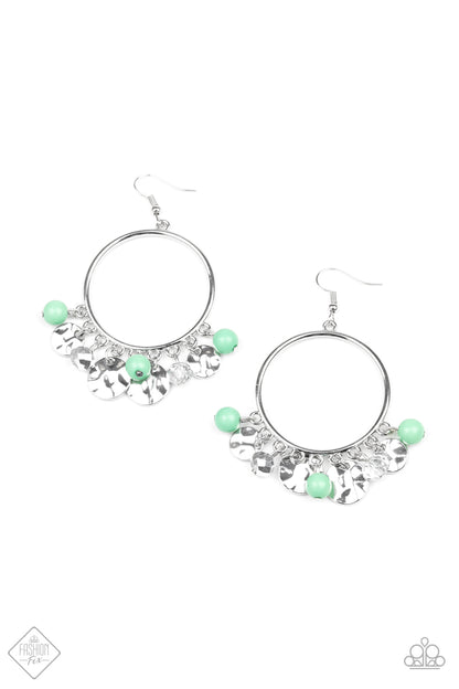 Chroma Chimes - green - Paparazzi earrings