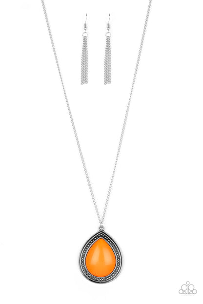 Chroma Courageous - orange - Paparazzi necklace