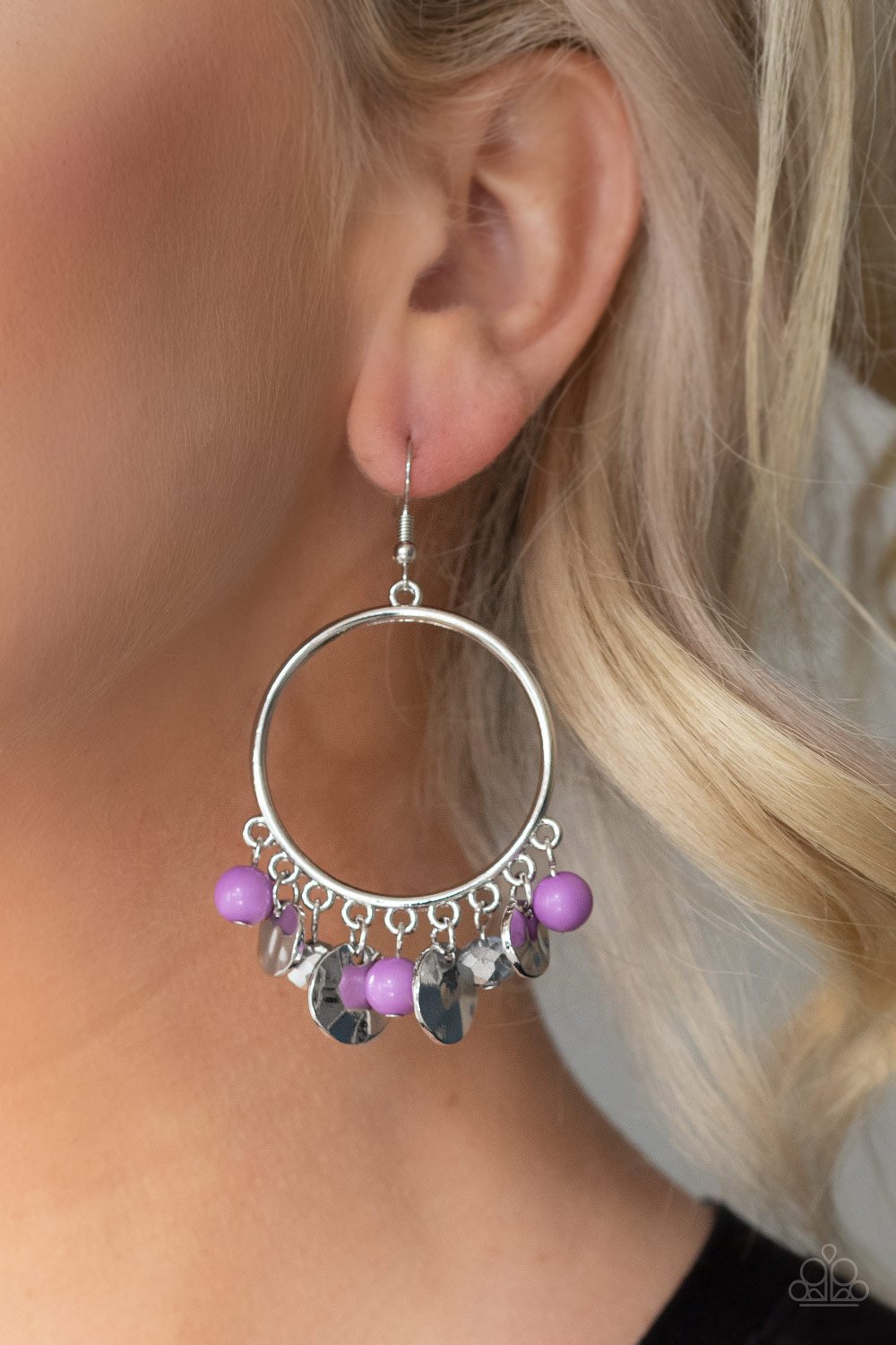 Chroma Chimes-purple-Paparazzi earrings
