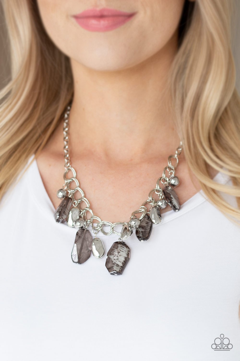 Chroma Drama-black-Paparazzi necklace