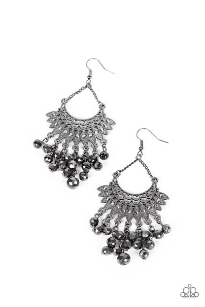 Chromatic Cascade - black - Paparazzi earrings