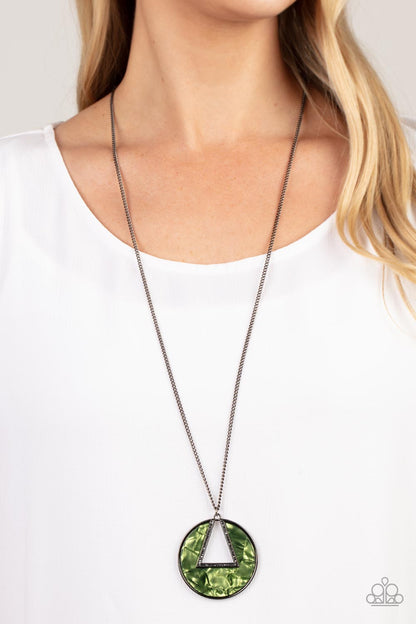 Chromatic Couture - green - Paparazzi necklace