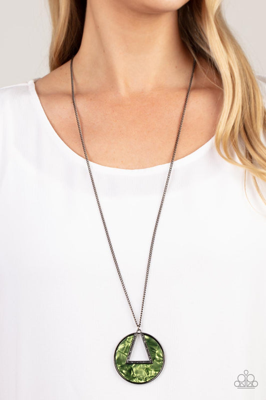 Chromatic Couture - green - Paparazzi necklace