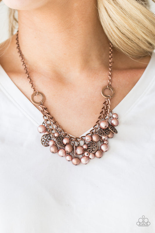 Cinderella Glam - copper - Paparazzi necklace