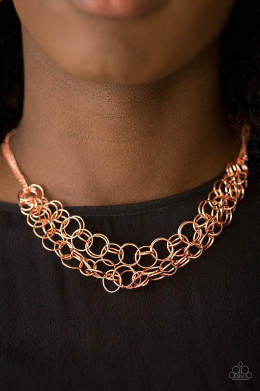 Circus Tent Tango - copper - Paparazzi necklace