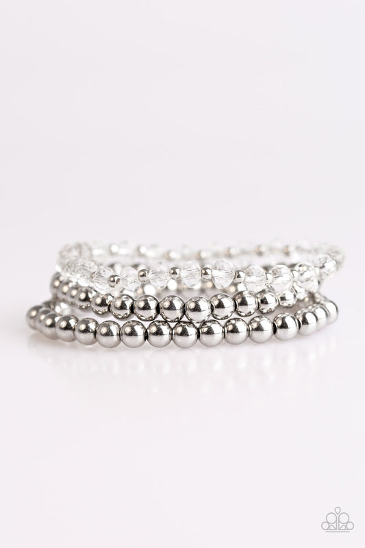 City Sleek - White - Paparazzi bracelet