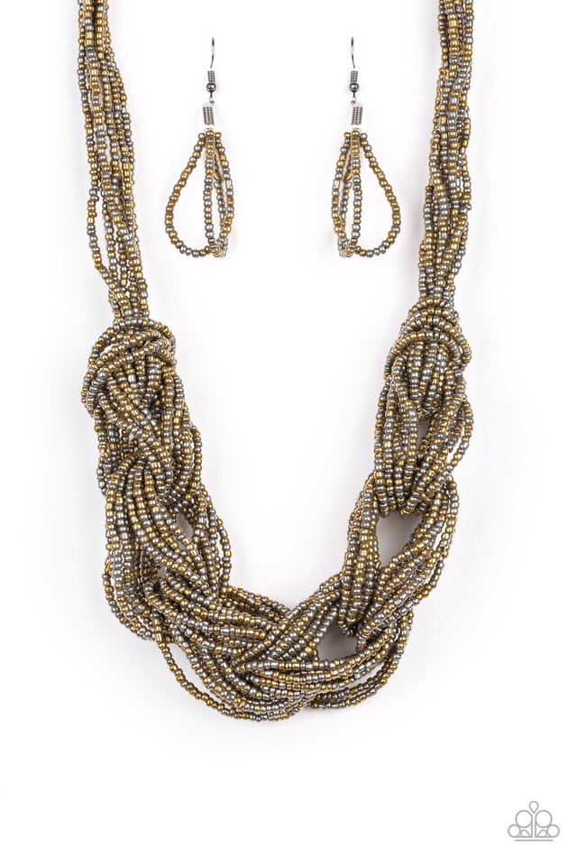 City Catwalk - brass - Paparazzi necklace