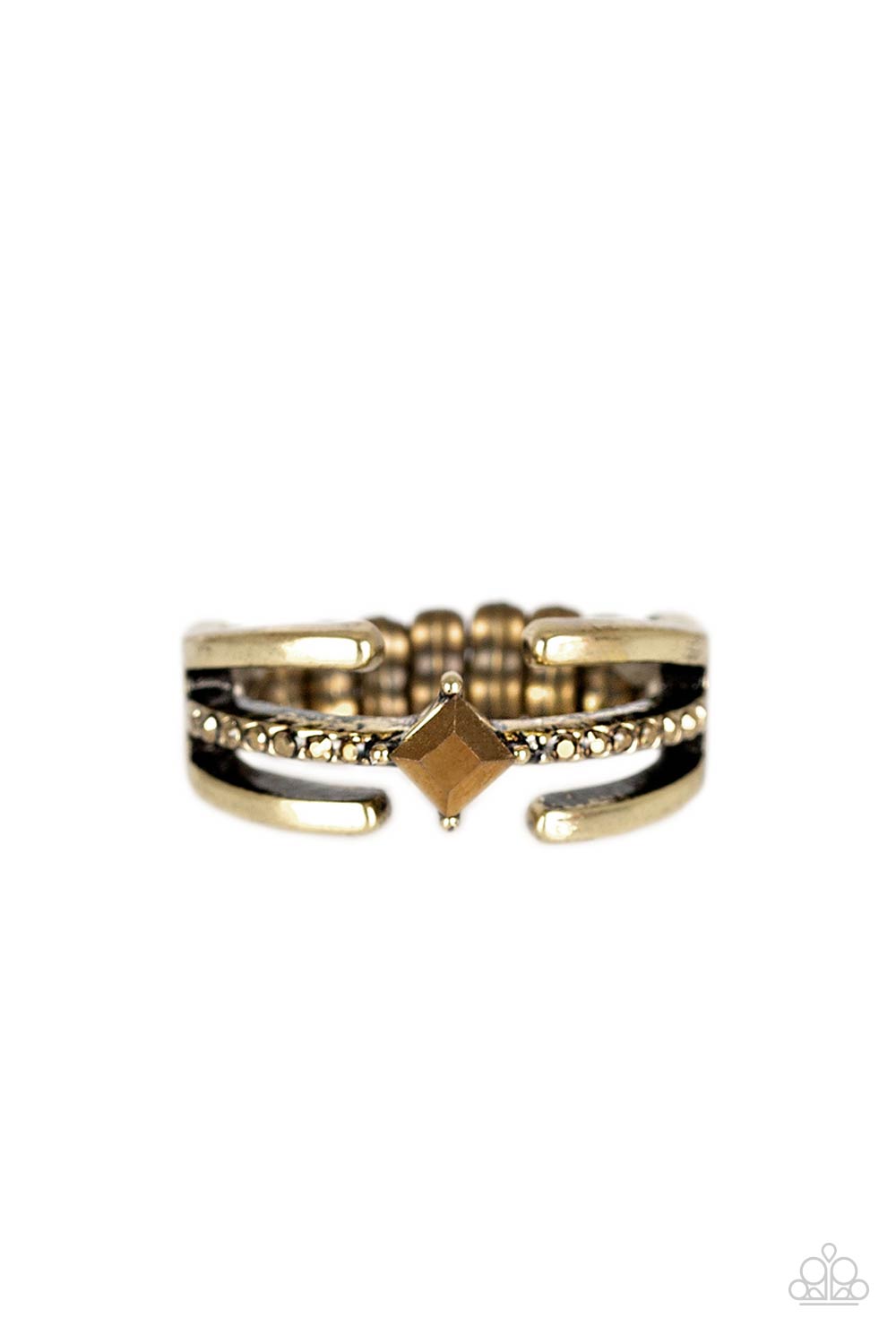 City Center - brass - Paparazzi ring