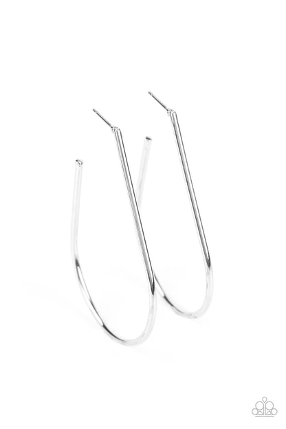 City Curves - silver - Paparazzi earrings