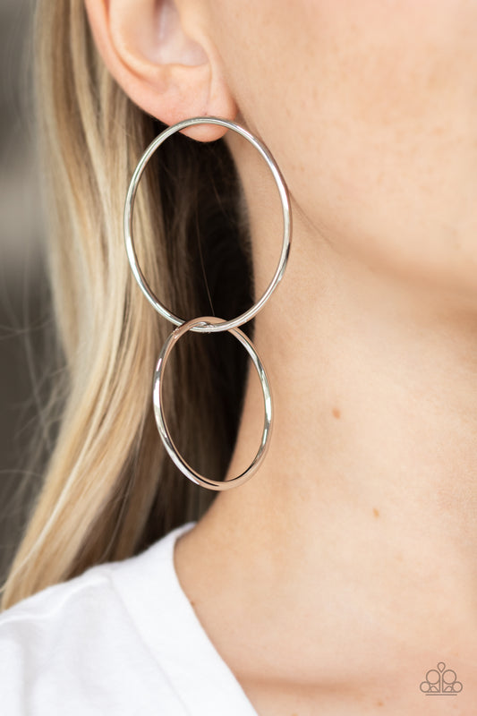 City Simplicity - silver - Paparazzi earrings