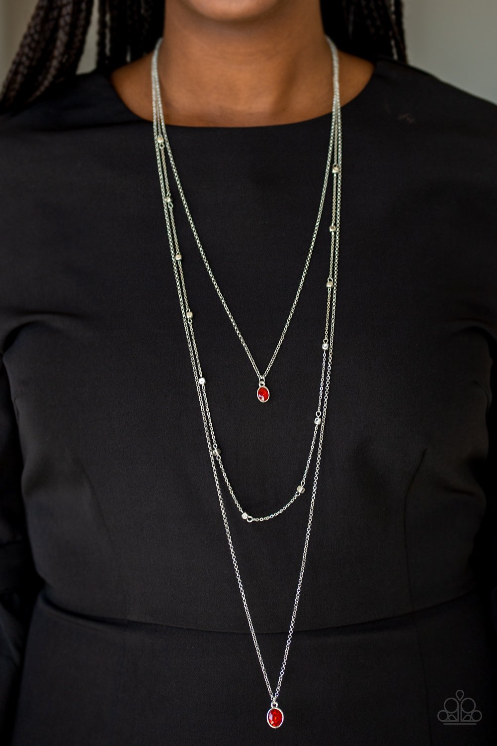 City Blockbuster - red - Paparazzi necklace